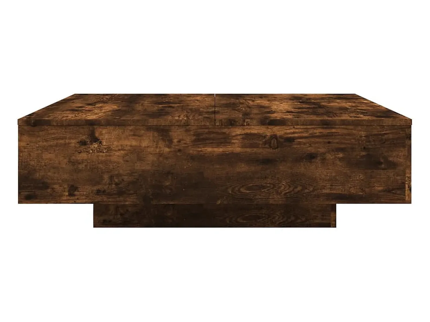 Best Mesa de centro | Mesa de apoio com luzes LED 100x100x31 cm carvalho fumado Castanho