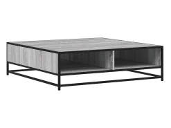 Mesa De Centro| Mesa de centro | Mesa de apoio derivados de madeira e metal sonoma Cinzento