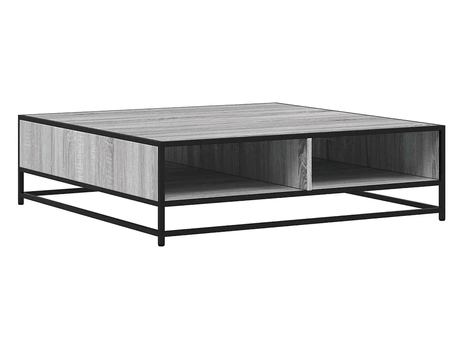Mesa De Centro| Mesa de centro | Mesa de apoio derivados de madeira e metal sonoma Cinzento