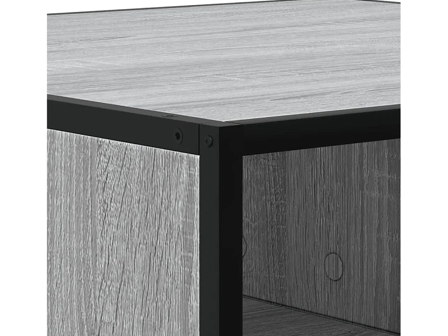 Mesa De Centro| Mesa de centro | Mesa de apoio derivados de madeira e metal sonoma Cinzento