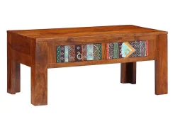 Mesa de centro | Mesa de apoio | Mesa de café 90x50x40 cm madeira de acácia maciça^ Mesa De Centro