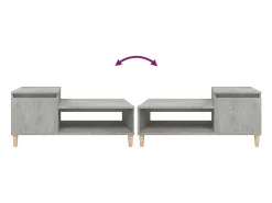 Mesa de centro | Mesa de apoio 100x50x45 cm derivados madeira cimento^ Mesa De Centro
