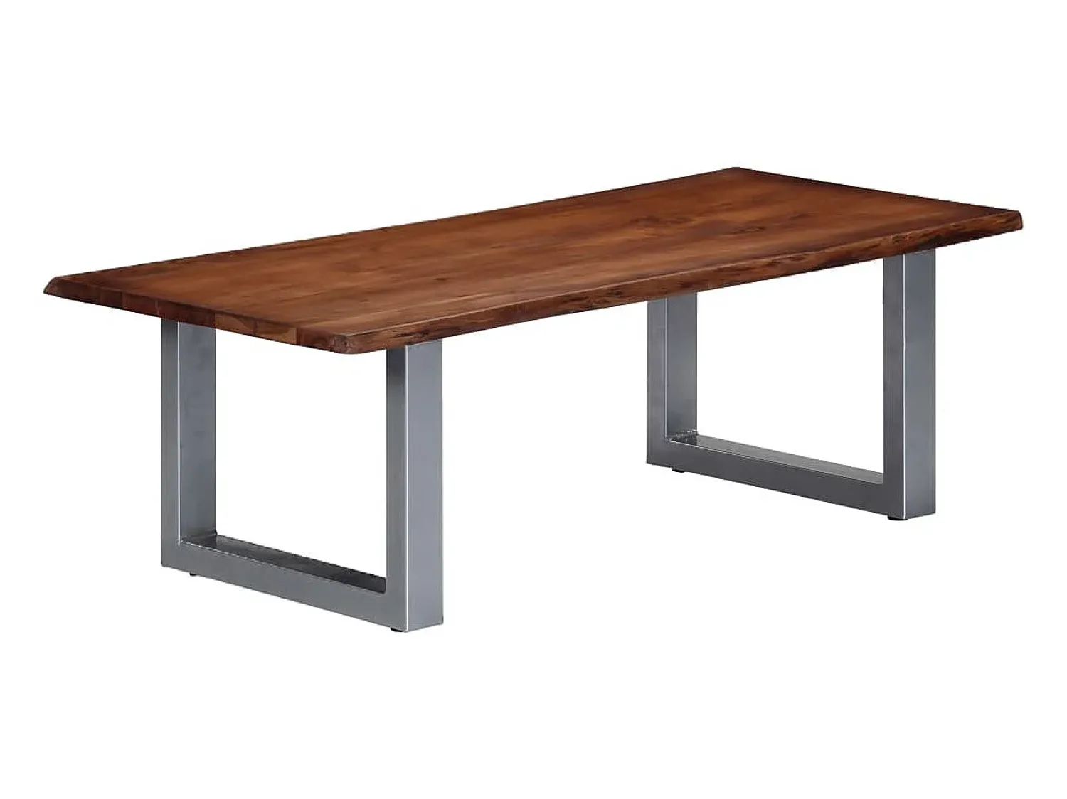 Mesa de centro | Mesa de apoio | Mesa de café com arestas vivas 115x60x40 cm acácia maciça^ Mesa De Centro