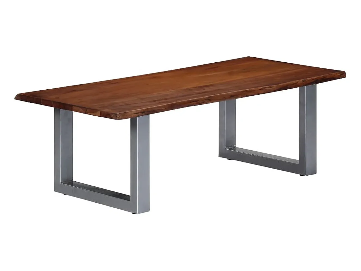 Mesa de centro | Mesa de apoio | Mesa de café com arestas vivas 115x60x40 cm acácia maciça^ Mesa De Centro