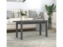 Mesa De Centro| Mesa de centro | Mesa de apoio 110x55x45 cm madeira de pinho maciça Cinzento