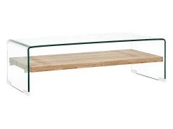 Hot Mesa de centro | Mesa de apoio 98x45x31 cm vidro temperado Transparente