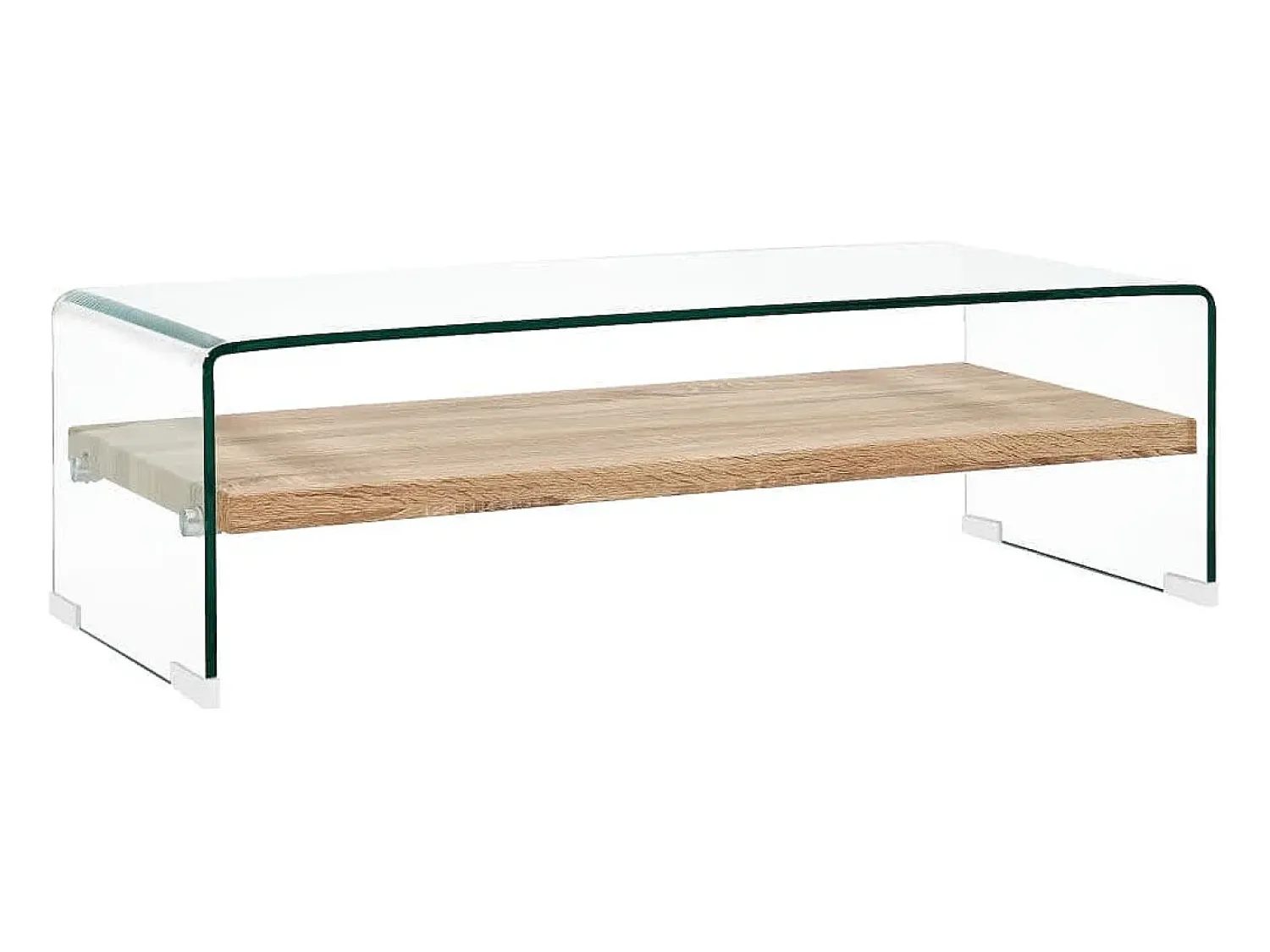 Hot Mesa de centro | Mesa de apoio 98x45x31 cm vidro temperado Transparente
