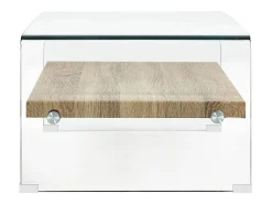 Hot Mesa de centro | Mesa de apoio 98x45x31 cm vidro temperado Transparente
