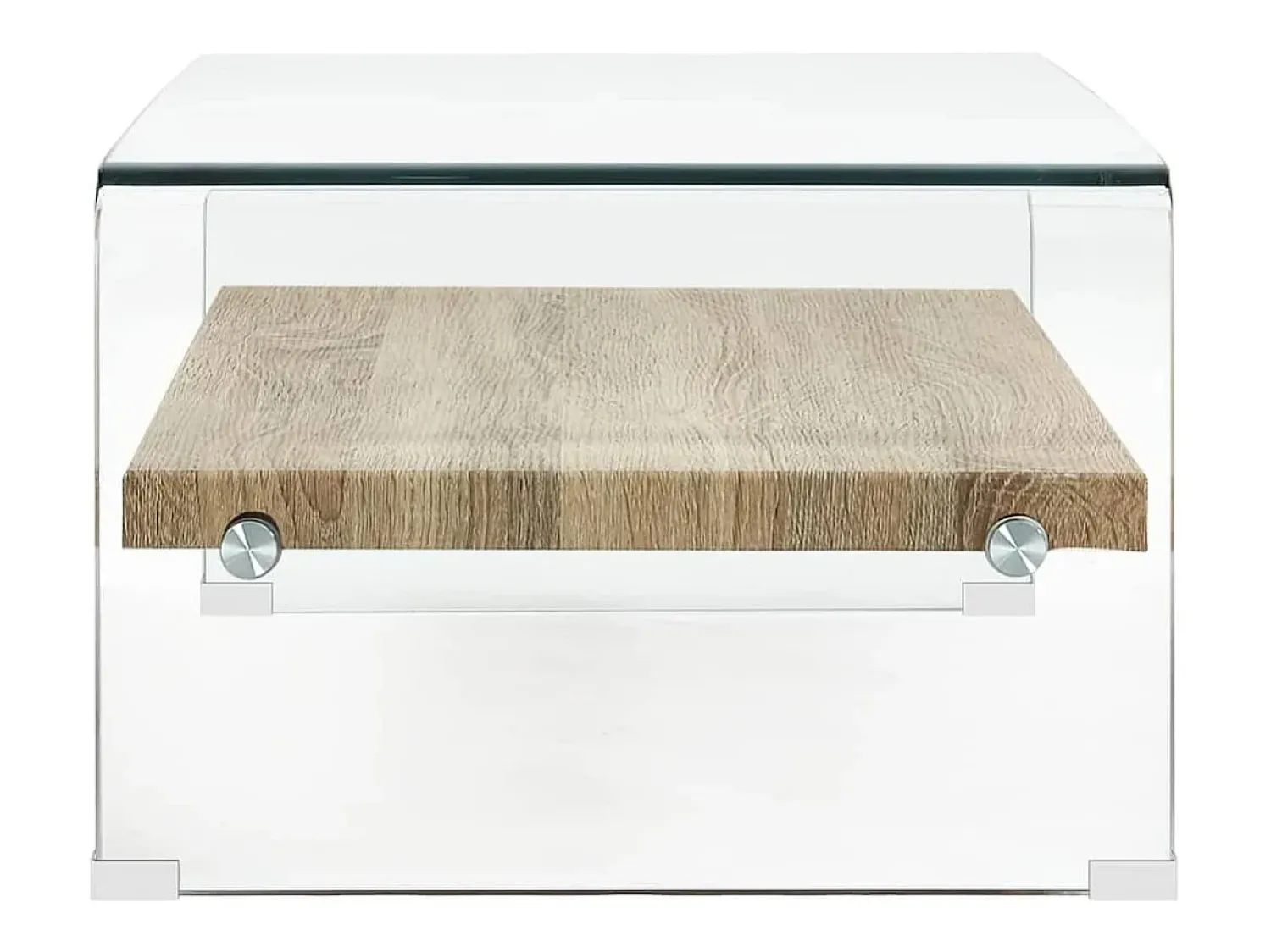 Hot Mesa de centro | Mesa de apoio 98x45x31 cm vidro temperado Transparente