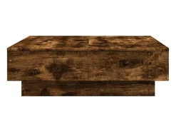 Mesa de centro | Mesa de apoio 90x90x28 cm derivados de madeira carvalho fumado^ Mesa De Centro