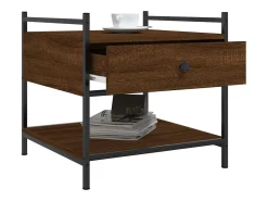 Discount Mesa de centro | Mesa de apoio 50x50x50 cm derivados de madeira carvalho Castanho