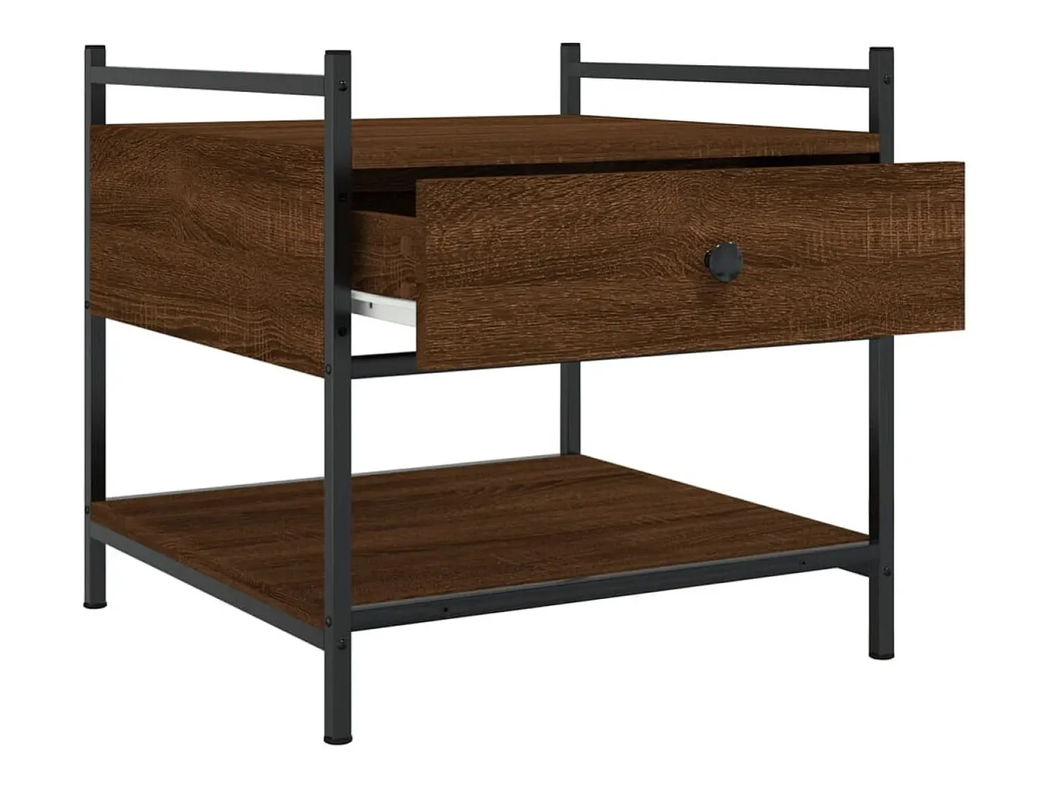 Discount Mesa de centro | Mesa de apoio 50x50x50 cm derivados de madeira carvalho Castanho