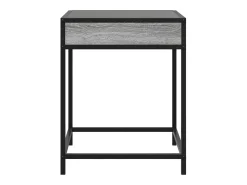 Mesa De Centro* Mesa de centro | Mesa de apoio luzes LED Infinity 40x40x51 cm sonoma Cinzento