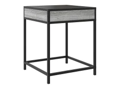 Mesa De Centro* Mesa de centro | Mesa de apoio luzes LED Infinity 40x40x51 cm sonoma Cinzento