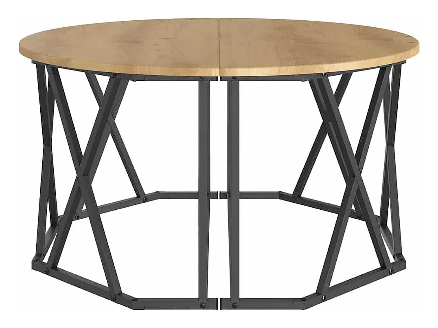 Clearance Mesa de centro | Mesa de apoio | Mesa de café carvalho artisiano 80x80x42 cm Castanho
