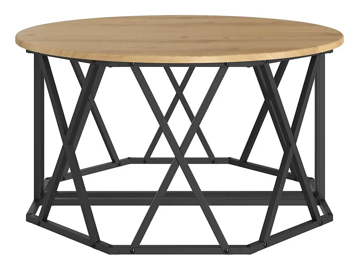Clearance Mesa de centro | Mesa de apoio | Mesa de café carvalho artisiano 80x80x42 cm Castanho