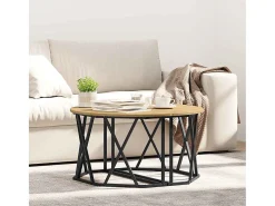 Clearance Mesa de centro | Mesa de apoio | Mesa de café carvalho artisiano 80x80x42 cm Castanho