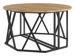 Clearance Mesa de centro | Mesa de apoio | Mesa de café carvalho artisiano 80x80x42 cm Castanho
