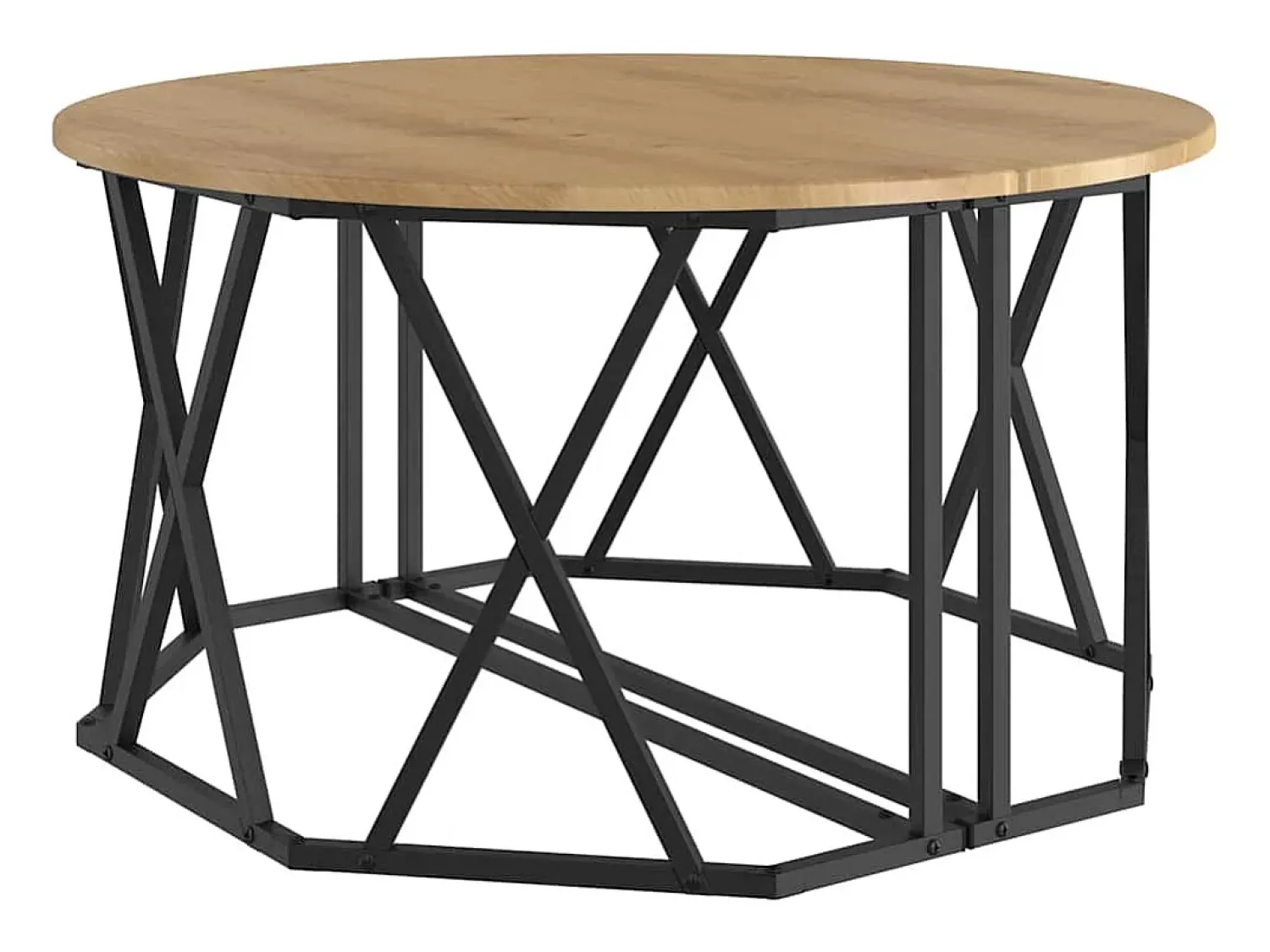 Clearance Mesa de centro | Mesa de apoio | Mesa de café carvalho artisiano 80x80x42 cm Castanho
