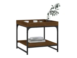 Mesa De Centro| Mesa de centro | Mesa de apoio 49.5x49.5x45 cm deriv. madeira carvalho Castanho