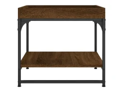 Mesa De Centro| Mesa de centro | Mesa de apoio 49.5x49.5x45 cm deriv. madeira carvalho Castanho