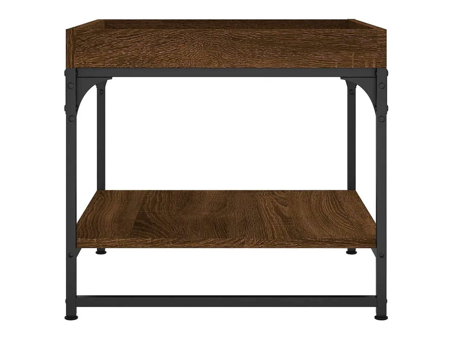 Mesa De Centro| Mesa de centro | Mesa de apoio 49.5x49.5x45 cm deriv. madeira carvalho Castanho