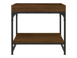 Mesa De Centro| Mesa de centro | Mesa de apoio 49.5x49.5x45 cm deriv. madeira carvalho Castanho