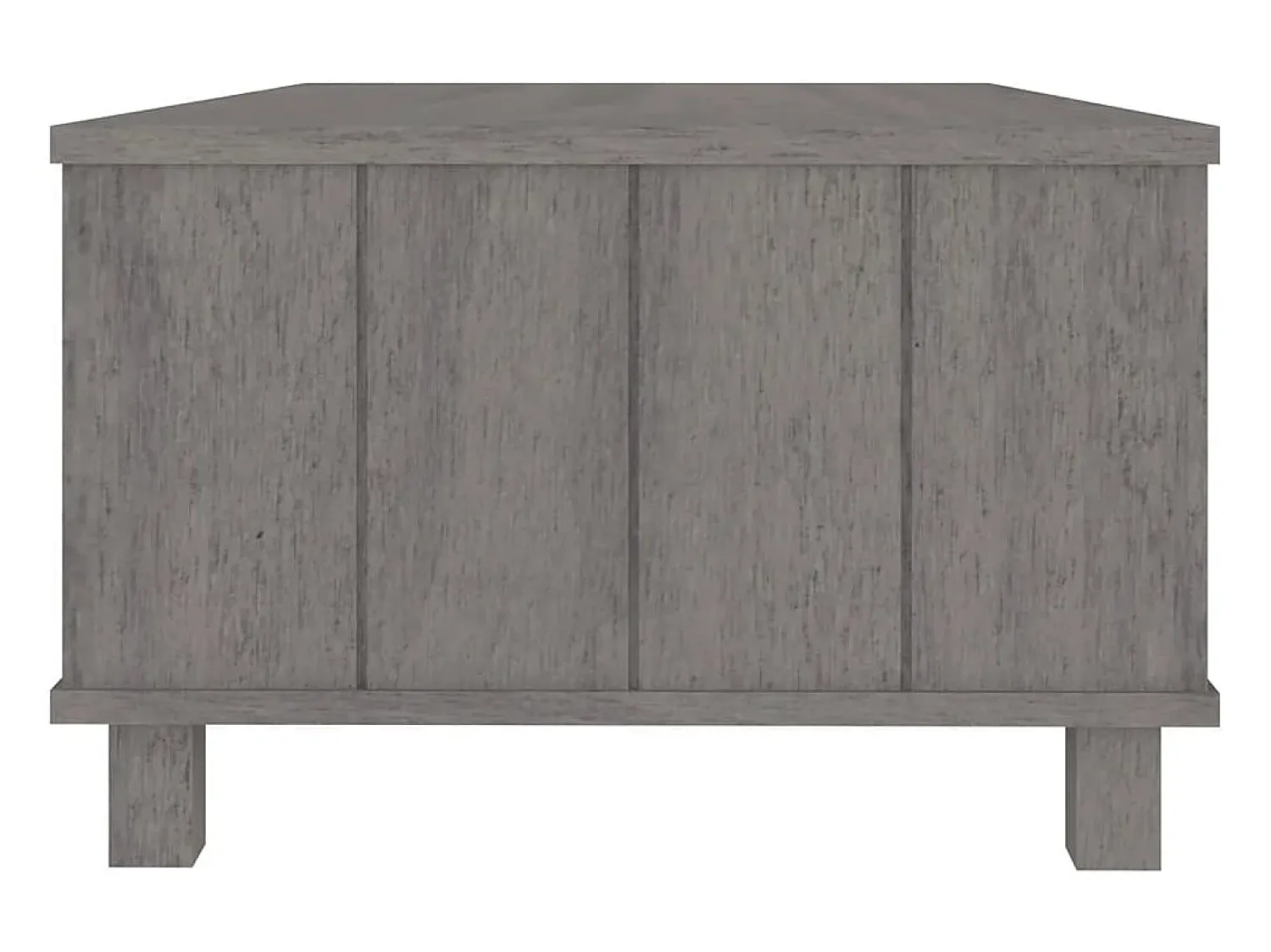 Mesa De Centro* Mesa de centro | Mesa de apoio HAMAR 100x55x35 cm pinho maciço cinza-claro Cinzento