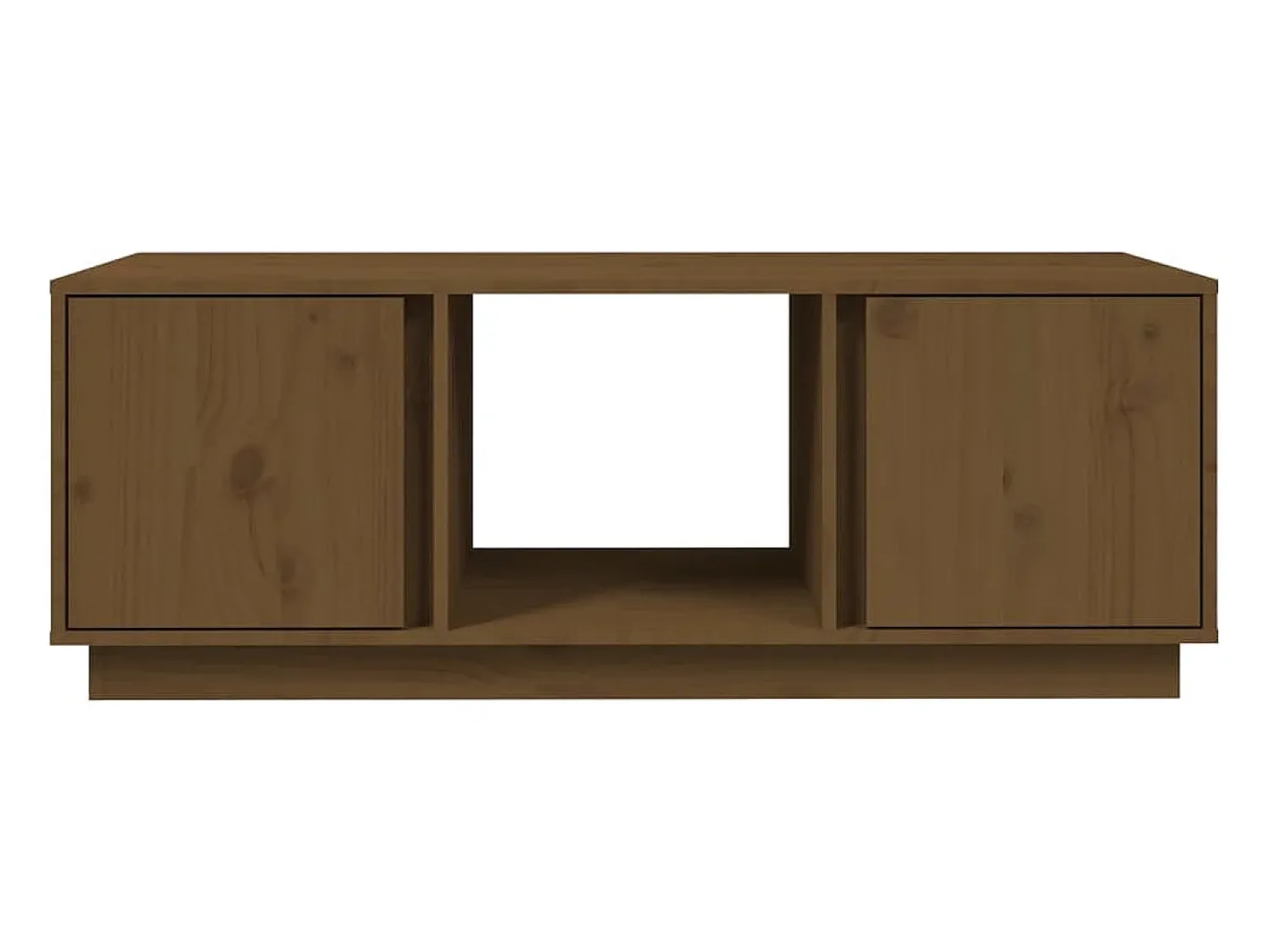 New Mesa de centro | Mesa de apoio 110x50x40cm madeira de pinho maciça mel Castanho