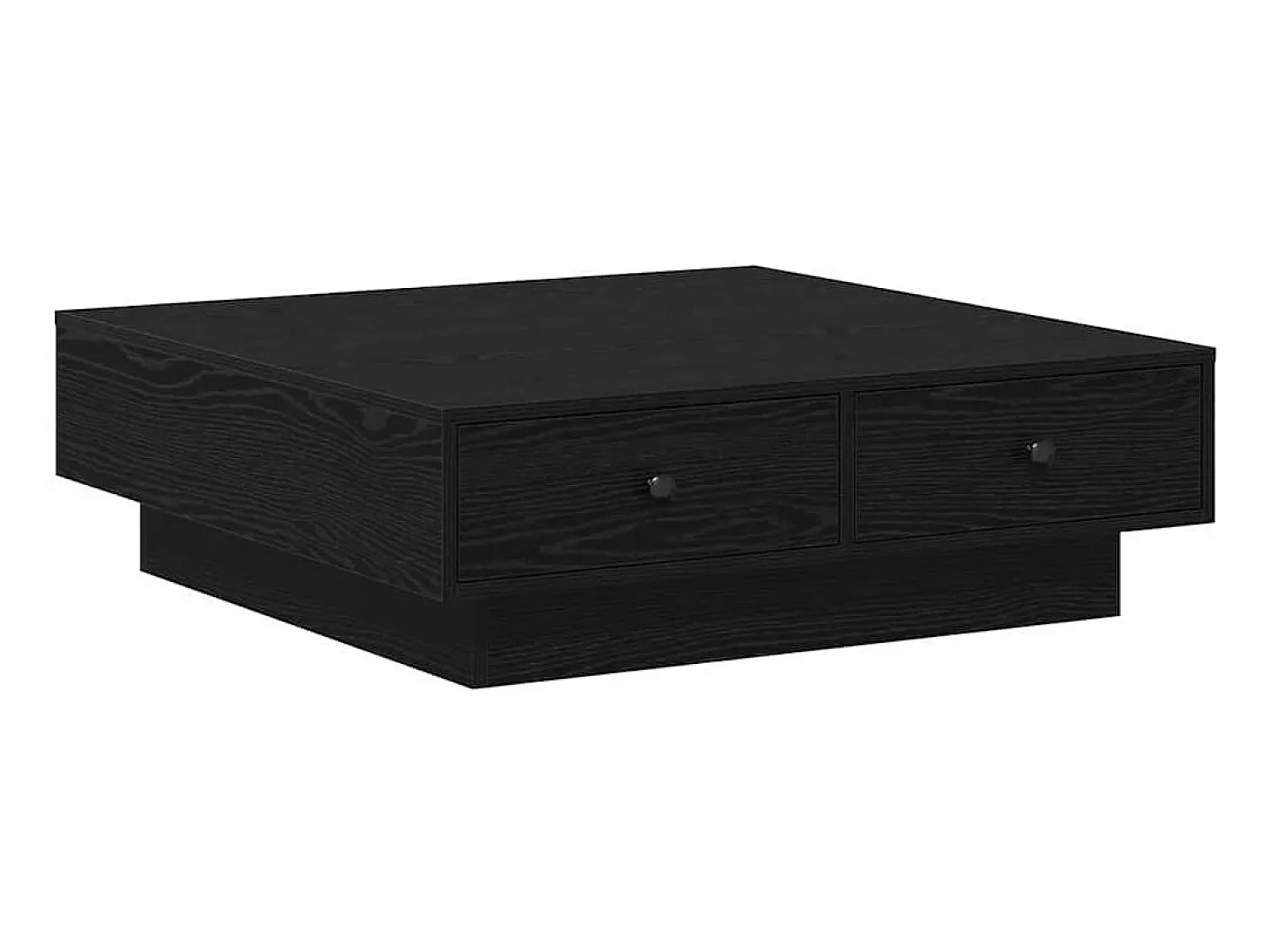 New Mesa de centro | Mesa de apoio Carvalho 90x90x28 cm Preto