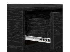New Mesa de centro | Mesa de apoio Carvalho 90x90x28 cm Preto