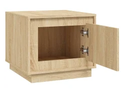 Mesa De Centro* Mesa de centro | Mesa de apoio 51x50x44 cm derivados madeira carvalho sonoma Castanho