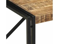 Mesa De Centro| Mesa de centro | Mesa de apoio | Mesa de café 80x80x35 cm madeira de mangueira áspera maciça Castanho