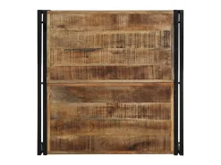 Mesa De Centro| Mesa de centro | Mesa de apoio | Mesa de café 80x80x35 cm madeira de mangueira áspera maciça Castanho