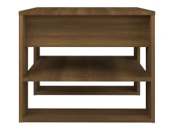 Mesa De Centro| Mesa de centro | Mesa de apoio 55.5x55x45 cm derivados de madeira carvalho fumado Castanho