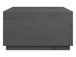 Hot Mesa de centro | Mesa de apoio 80x80x45 cm madeira de pinho maciça cinza Cinzento