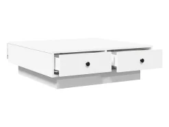 Mesa De Centro| Mesa de centro | Mesa de apoio 90x90x28 cm contraplacado Branco