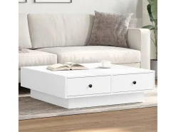 Mesa De Centro| Mesa de centro | Mesa de apoio 90x90x28 cm contraplacado Branco