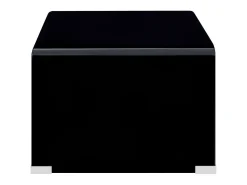Mesa De Centro* Mesa de centro | Mesa de apoio 98x45x31 cm vidro temperado Preto