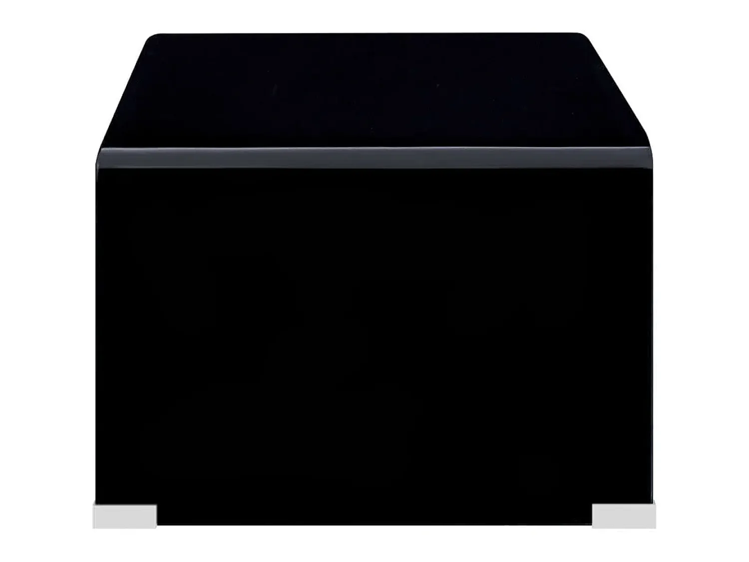 Mesa De Centro* Mesa de centro | Mesa de apoio 98x45x31 cm vidro temperado Preto
