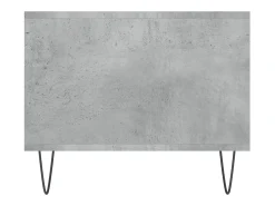 Mesa de centro | Mesa de apoio 102x50x40 cm madeira processada cinza cimento^ Mesa De Centro