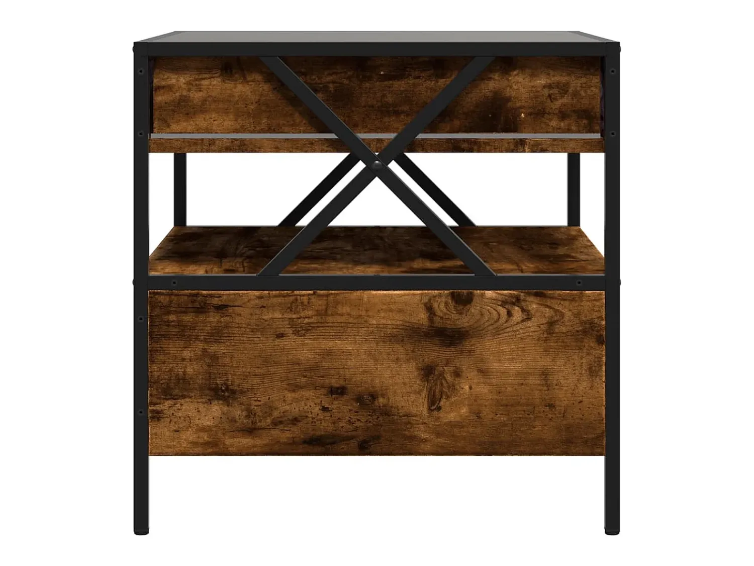 Hot Mesa de centro | Mesa de apoio luzes LED Infinity 50x50x51 cm carvalho fumado Castanho