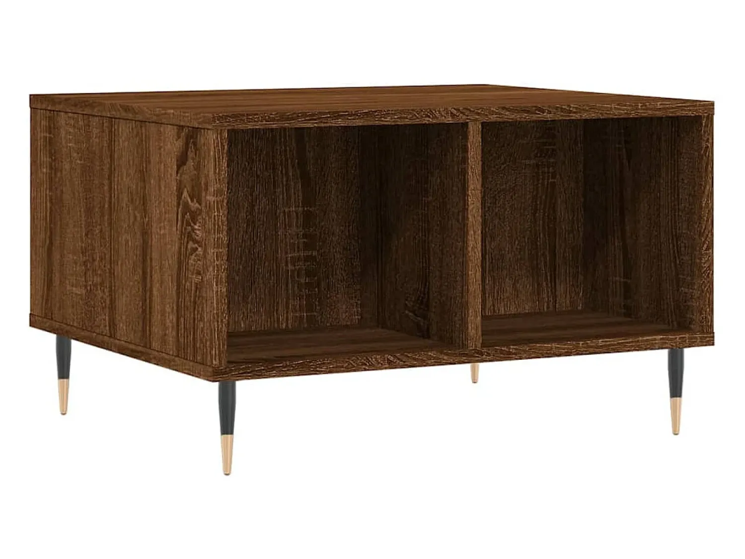 Mesa De Centro| Mesa de centro | Mesa de apoio 60x50x36.5cm derivados madeira carvalho Castanho