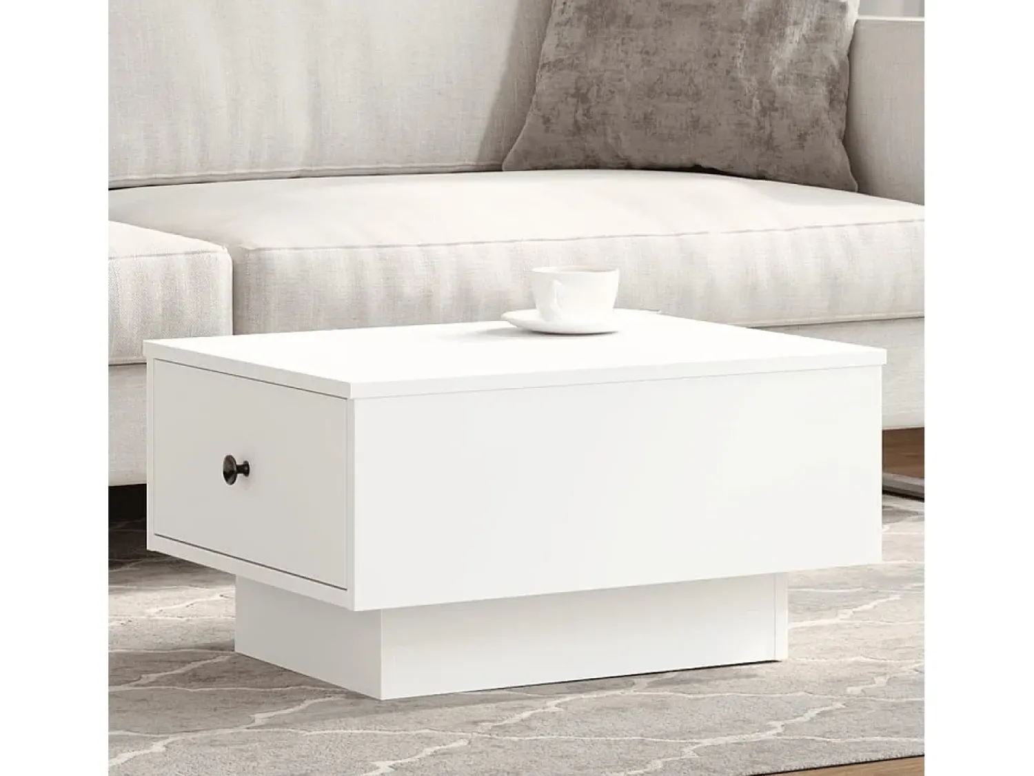 Mesa de centro | Mesa de apoio 60x45x31 cm derivados de madeira^ Mesa De Centro