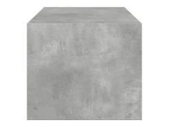 Mesa De Centro* Mesa de centro | Mesa de apoio c/ portas de vidro 102x50x42 cm cinza cimento Cinzento