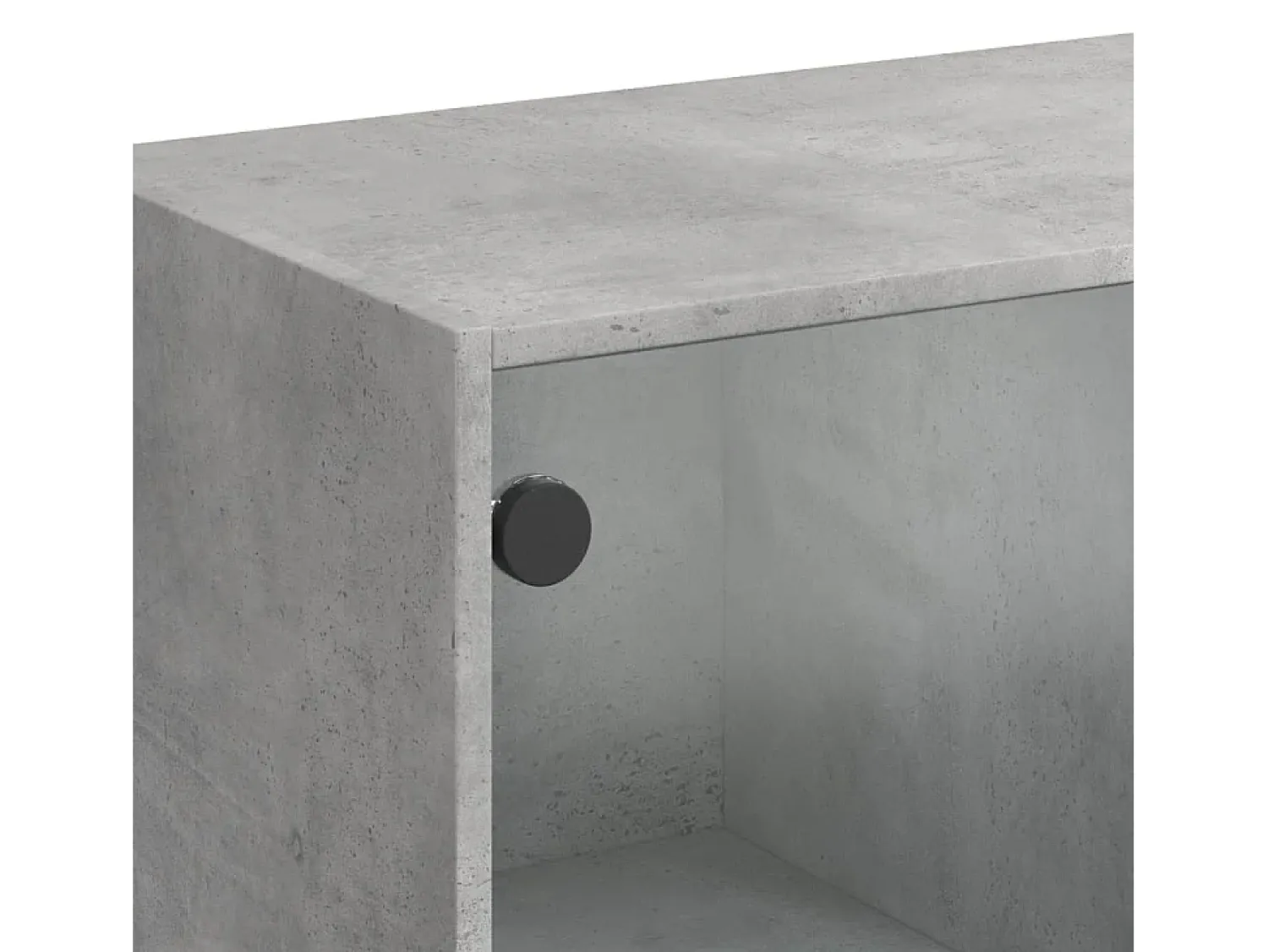 Mesa De Centro* Mesa de centro | Mesa de apoio c/ portas de vidro 102x50x42 cm cinza cimento Cinzento