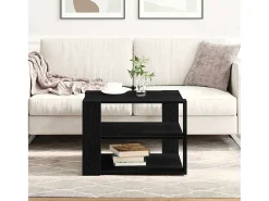 Mesa De Centro| Mesa de centro | Mesa de apoio Carvalho 59.5x59.5x40 cm Preto