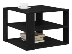Mesa De Centro| Mesa de centro | Mesa de apoio Carvalho 59.5x59.5x40 cm Preto