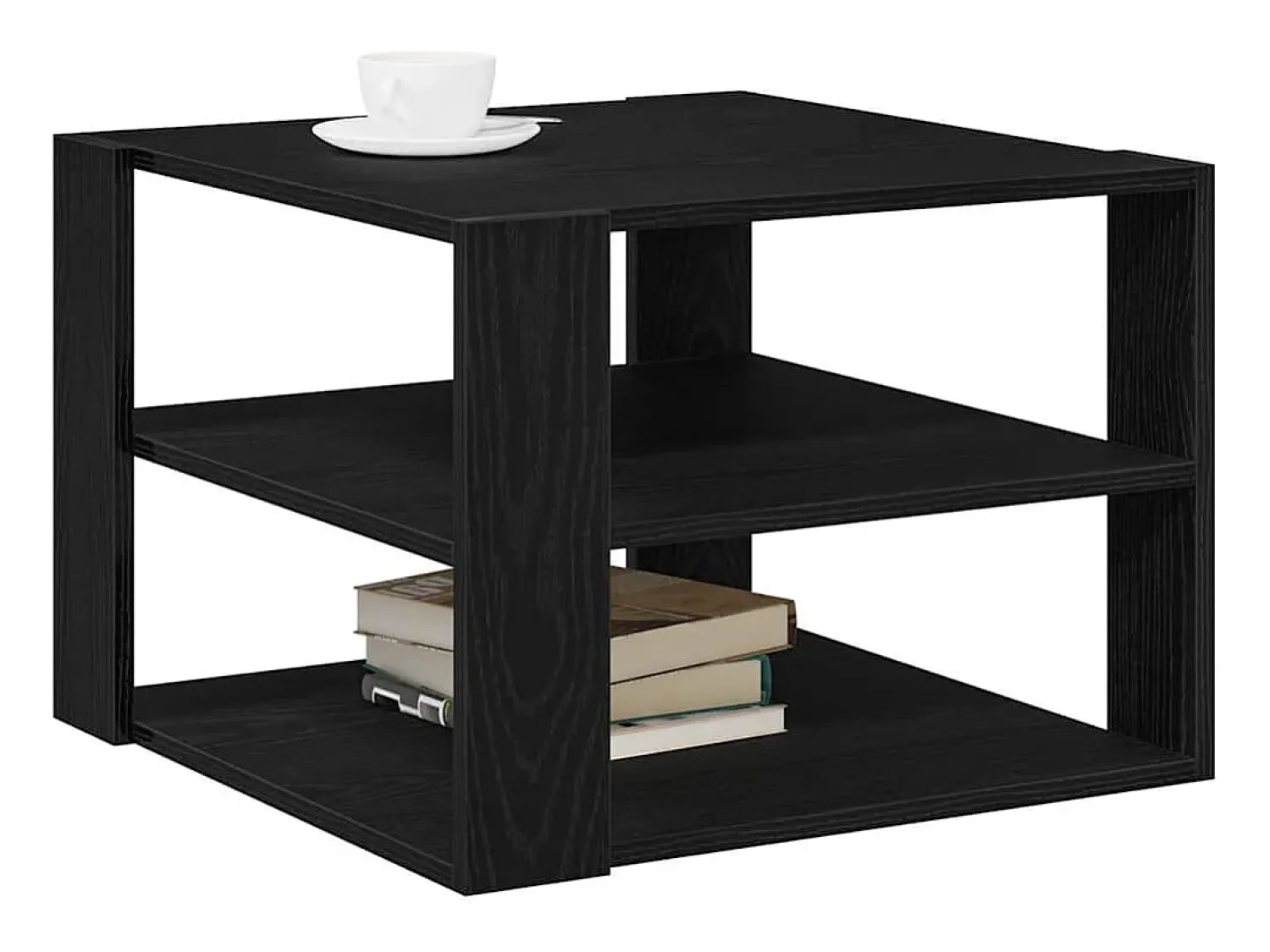 Mesa De Centro| Mesa de centro | Mesa de apoio Carvalho 59.5x59.5x40 cm Preto