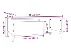 Mesa de centro | Mesa de apoio 90x50x36.5 cm derivados madeira cimento^ Mesa De Centro